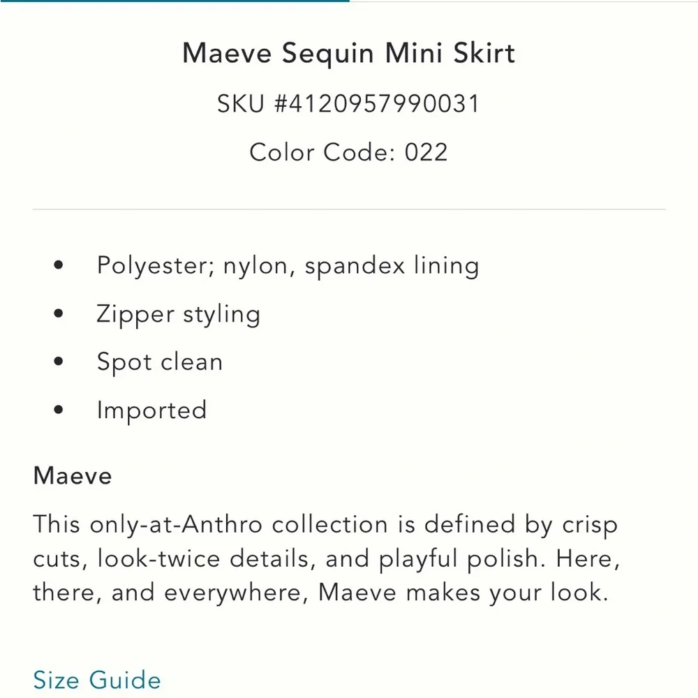 NWT Anthropologie Maeve Sequin Mini Skirt - Picture 7 of 7